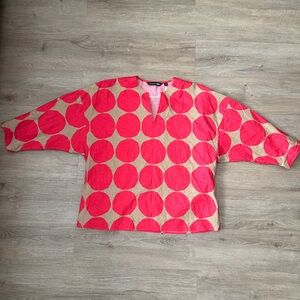 Women’s Marimekko Uniqlo Linen Blend Top Size Small